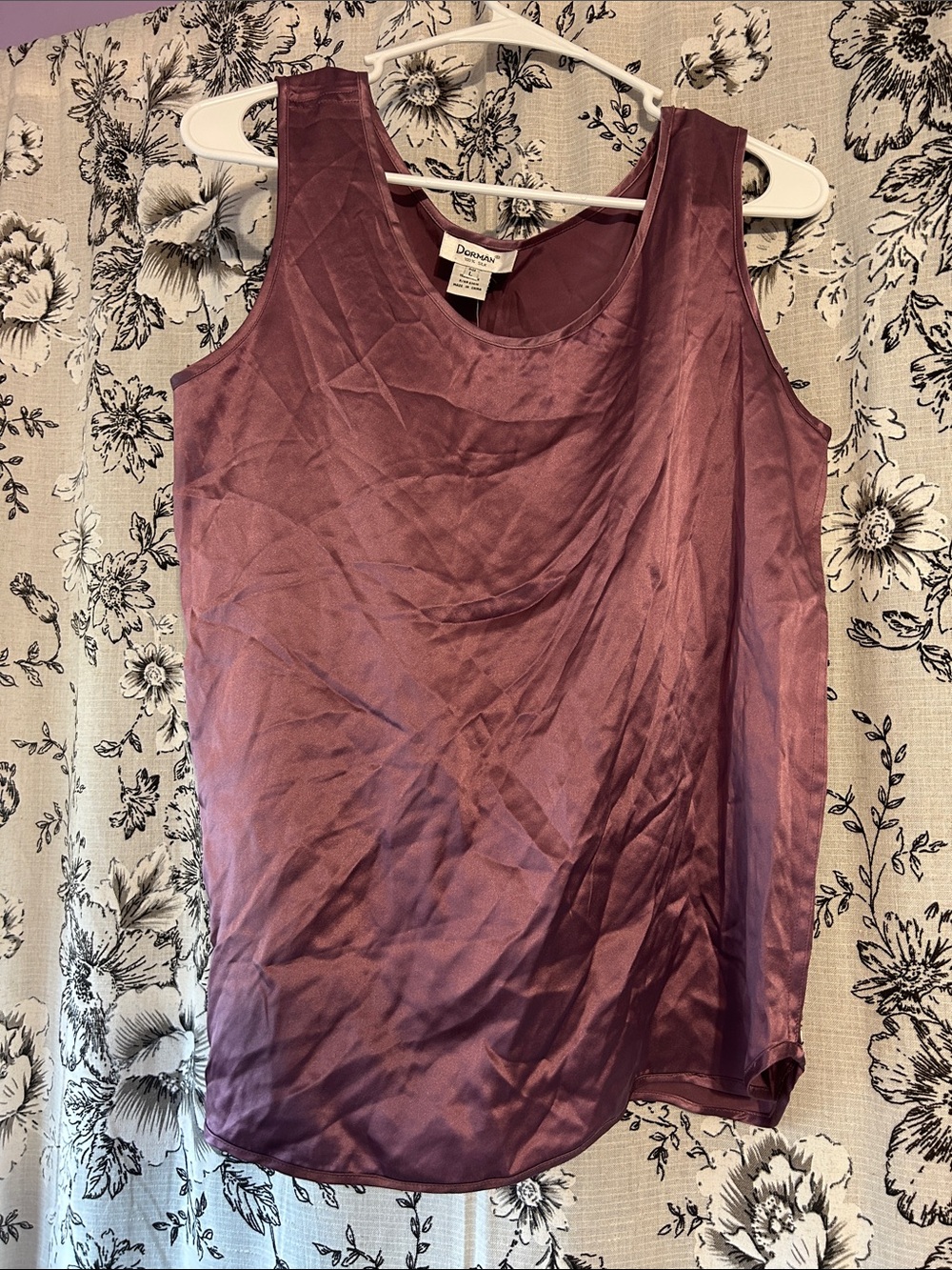 Silk Tank Top in Plum